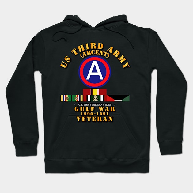 3rd US Army - Gulf War 1990 - 1991 w Svc and SWASM 2 stars Hoodie by twix123844